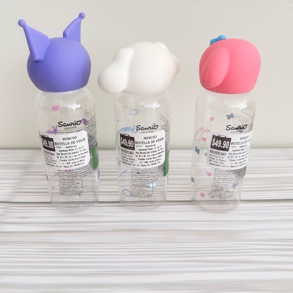 MINISO x Sanrio My Melody Kuromi and Cinnamonroll Mini Travel Bottles - Picture 3 of 7